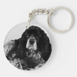 Cocker Spaniel Acrylique Porte-Clés Double Face