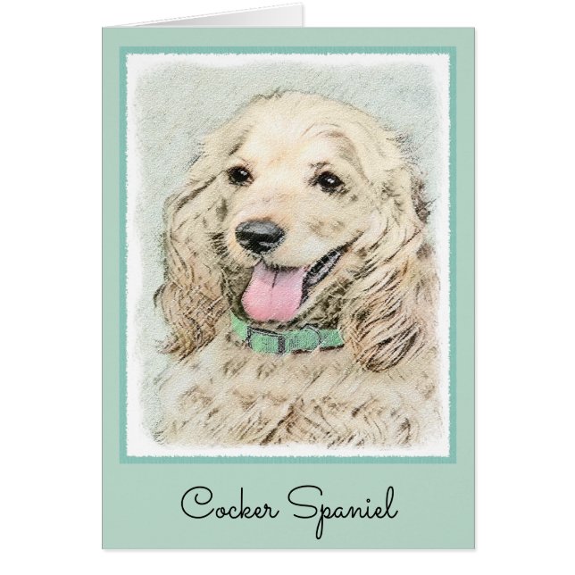 Cocker Spaniel Buff Peinture - Art Chien original (Devant)