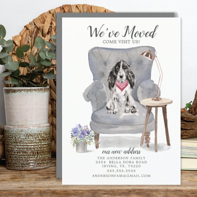 Cocker Spaniel Chien | Faire-part de déplacement (Créateur téléchargé)