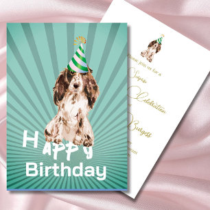 Cocker Spaniel Chien heureux Anniversaire Invitati