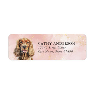 Cocker Spaniel Chien Retourner l'adresse Étiquette
