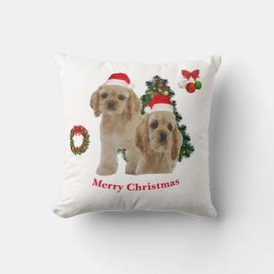 Cocker spaniel coussin jeté