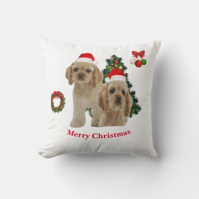 Cocker spaniel coussin jeté (Recto)