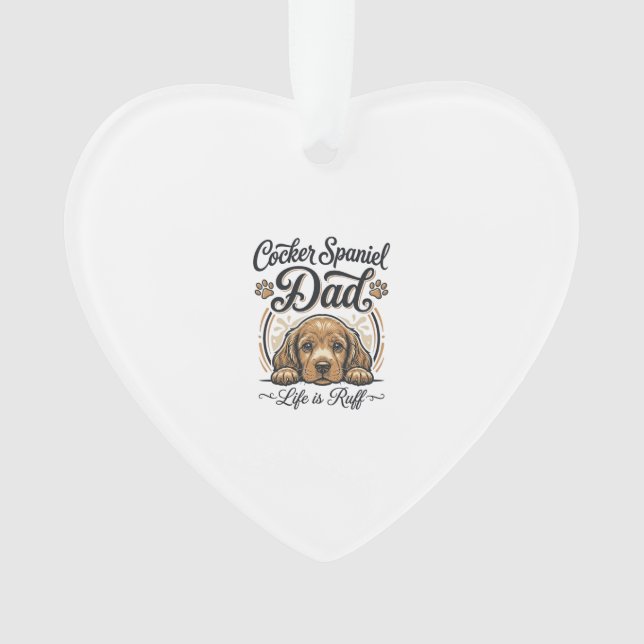 Cocker Spaniel Dad Life Is Ruff Vintage Dog Shirt_ (devant)