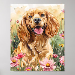 Cocker Spaniel Dog Wall Art Imprimer Poster Cadeau