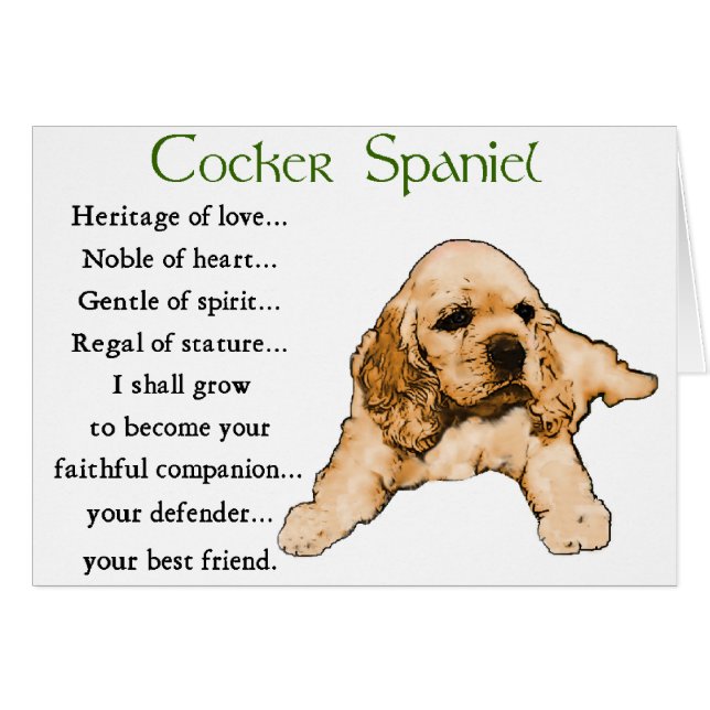 Cocker Spaniel Lovers Gifts (Devant horizontal)