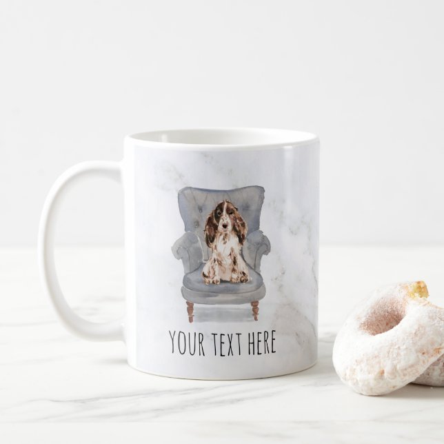 Cocker Spaniel Mug personnalisée (Avec donut)