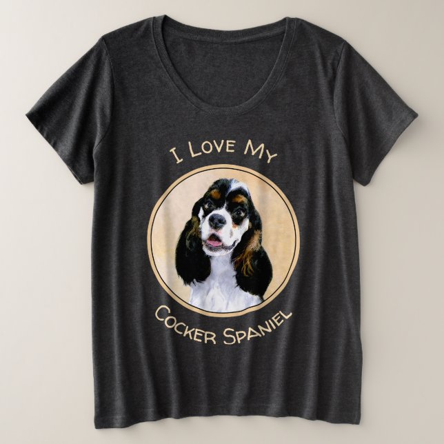 Cocker Spaniel (Parti) Peinture - Art Chien origin (Design devant)