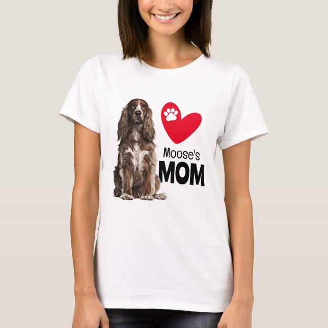 Cocker Spaniel Personnalisé Maman T-Shirt (Devant)