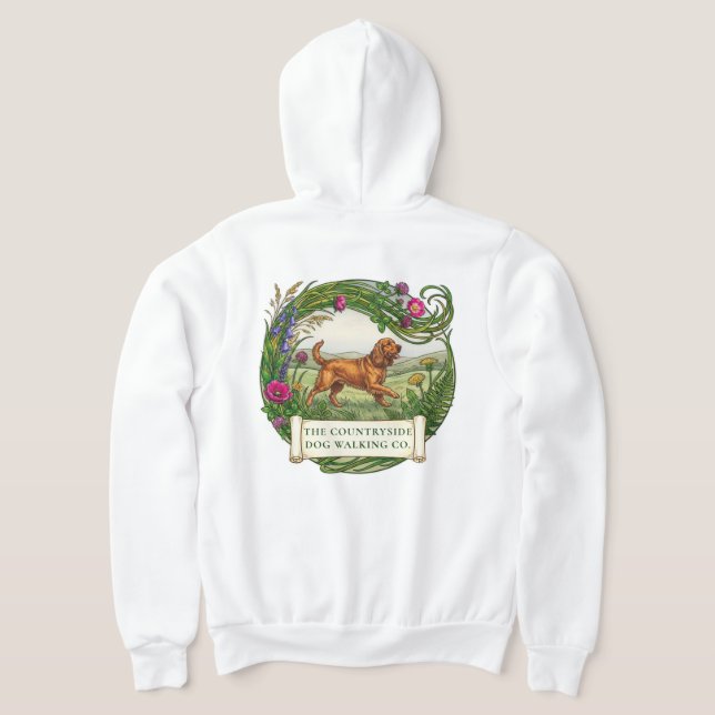 Cocker Spaniel Promeneur Sweat à Capuche Zip Up Pe (Couchage Retour)