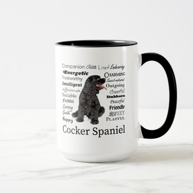 Cocker Spaniel Traits Mug (Droite)