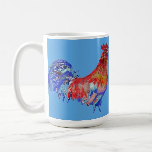 Cockerel Cockerel Chicken Art Mug (Gauche)