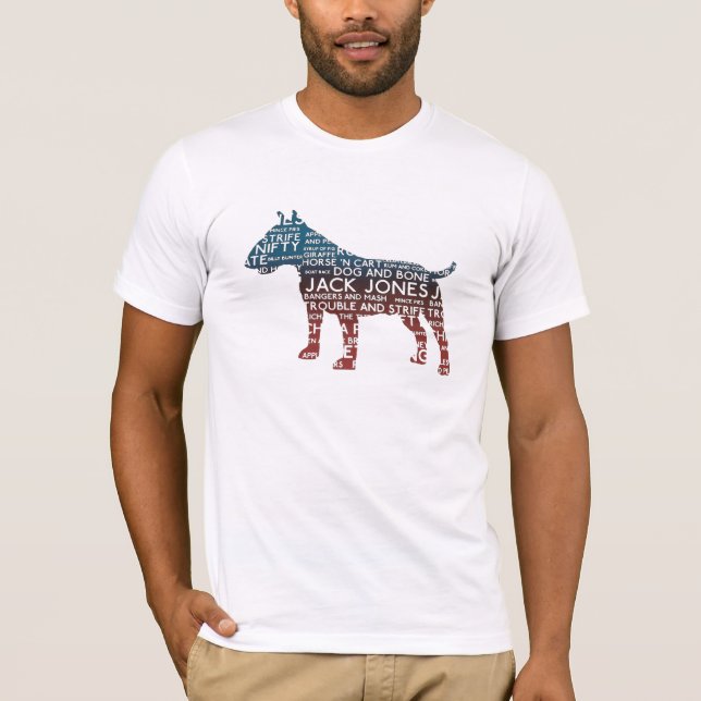 Cockney Slang Bull Terrier TShirt (Devant)