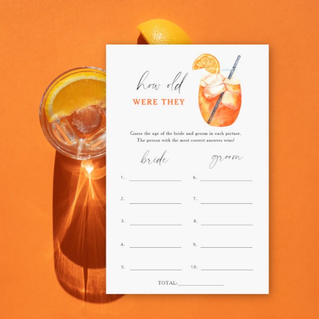 Cocktail Aperol - Quel âge avaient-ils jeu de mari (Créateur téléchargé)