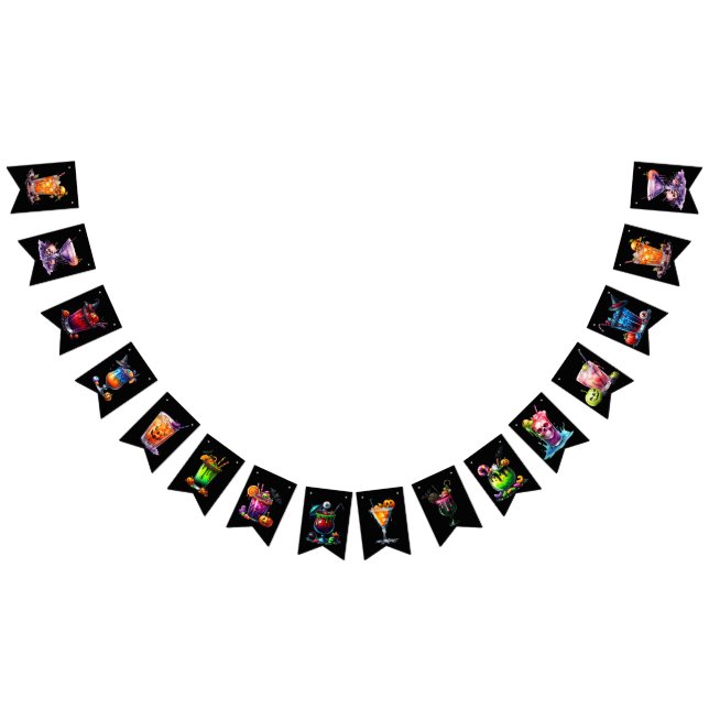 Cocktail Boissons Bannière de la fête d'Halloween (Tout)