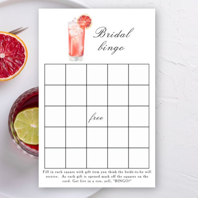 Cocktail - Bridal shower bingo game (Créateur téléchargé)