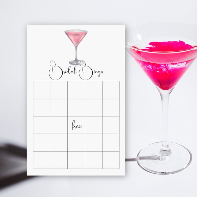 Cocktail Bridal shower bingo game (Créateur téléchargé)