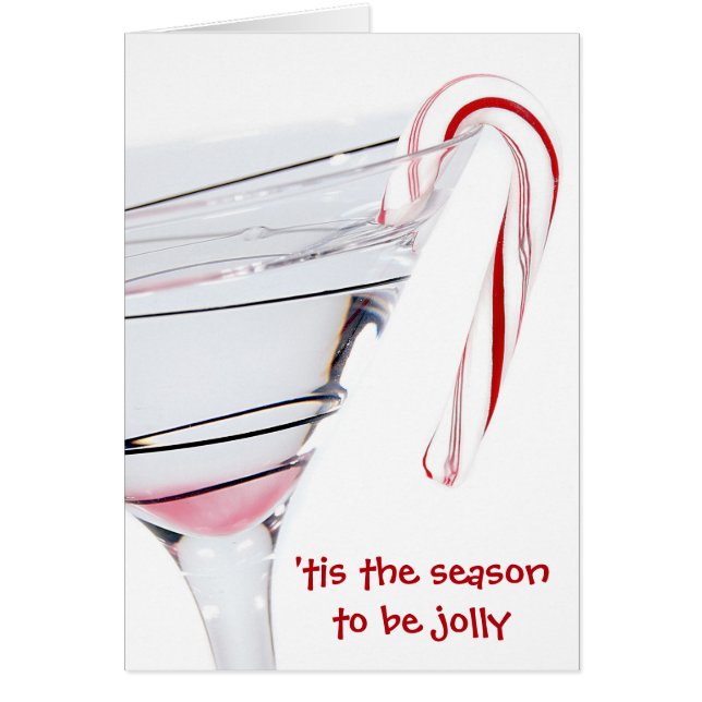 Cocktail de Noël avec candy cane on white (Devant)