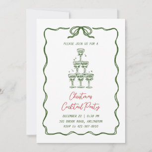 Cocktail de Noël fantastique Invitations