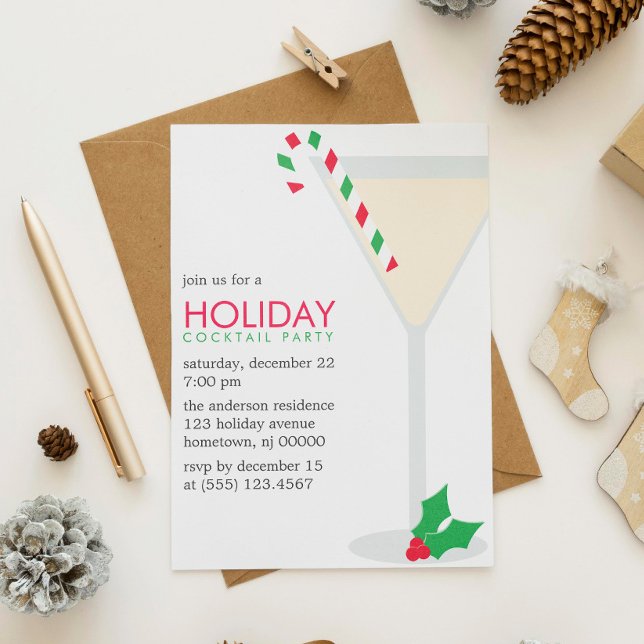 Cocktail de Noël Invitations (Créateur téléchargé)