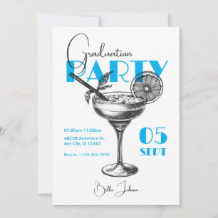 Cocktail du Graduation Party Invitation