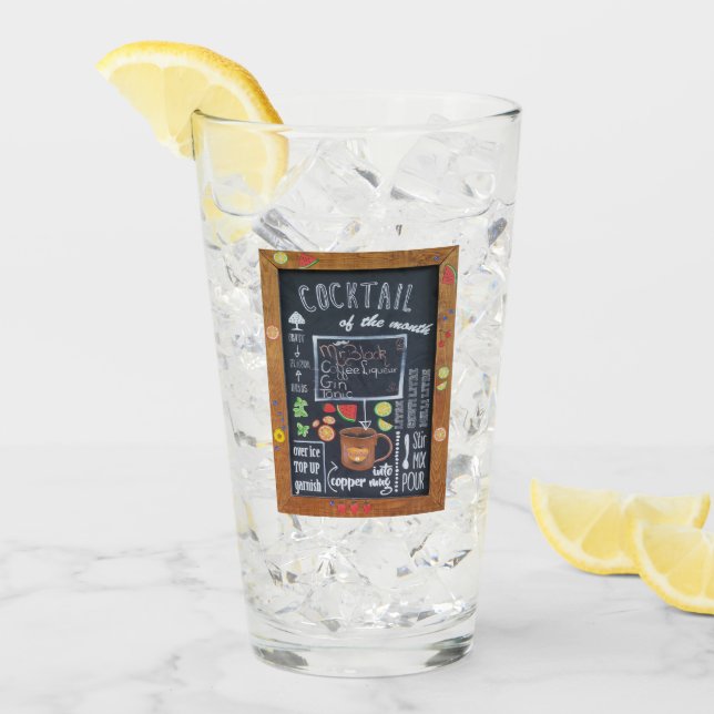 Cocktail du mois Coupe de verre (Devant glace)