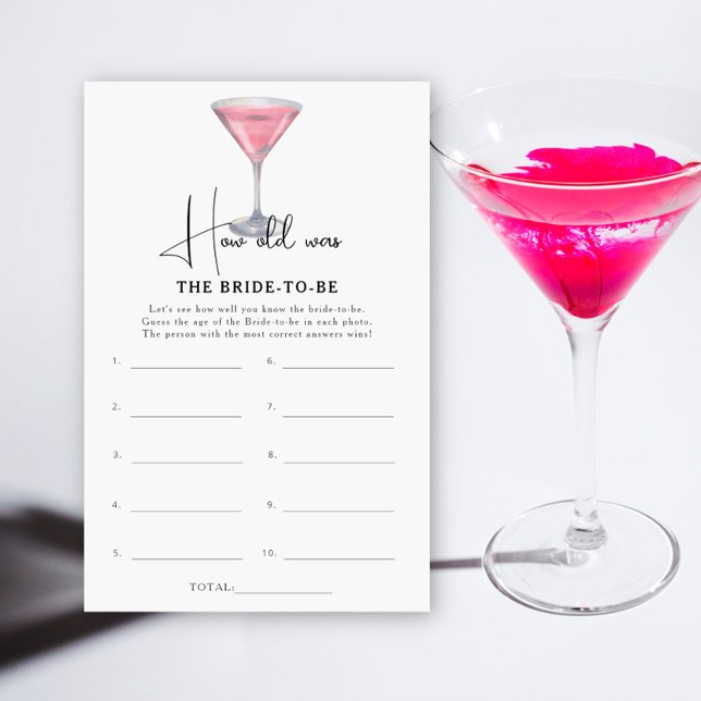 Cocktail How old was the bride to be game (Créateur téléchargé)
