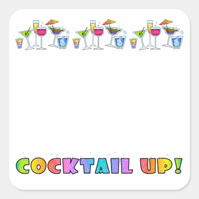 COCKTAIL JUSQU'À 3 VERRES STICKER (Devant)