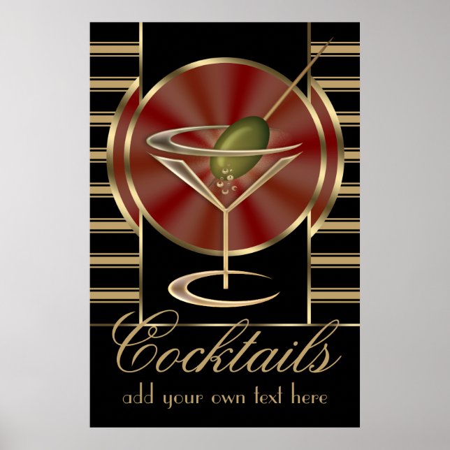 Cocktail personnalisé Grand poster (Devant)