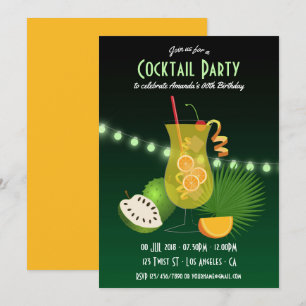Cocktail personnalisé Invitation de fête d'anniver