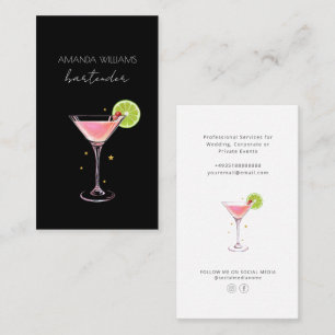 Cocktail Professional Bartender Carte de visite