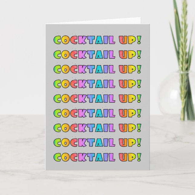 COCKTAIL UP ! CARTE D'ACCUEIL OU DE REMARQUE (Devant)