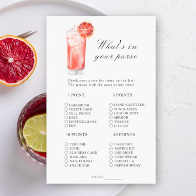 Cocktail - What's in your purse game (Créateur téléchargé)