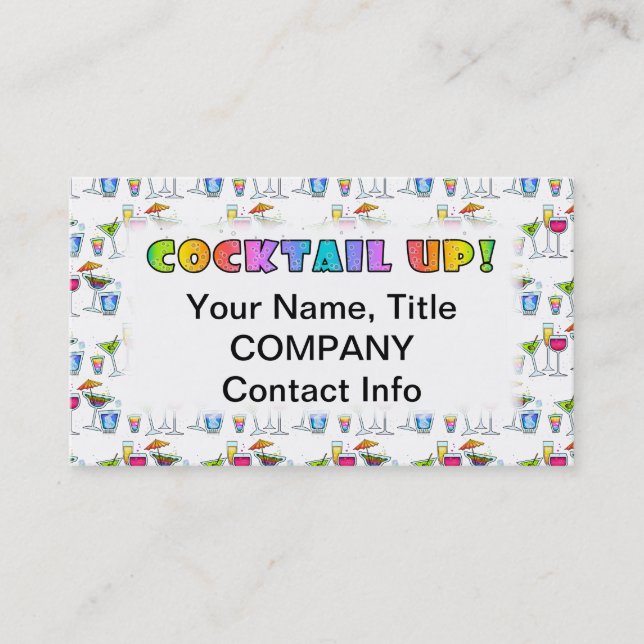 COCKTAILS !  CARTES DE VISITE (Devant)
