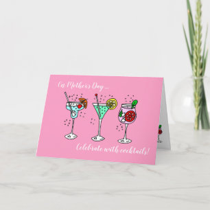 Cocktails Célébrer la carte de fête des mères