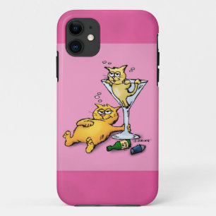 Cocktails & Kitten Pink Cartoon iPhone5 Coque