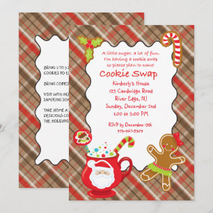 Coco chaud et cookies Invitation à échanger/échang