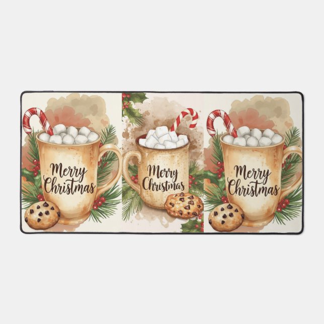 Coco chaud Noël joyeux houx cookie festif (Recto)