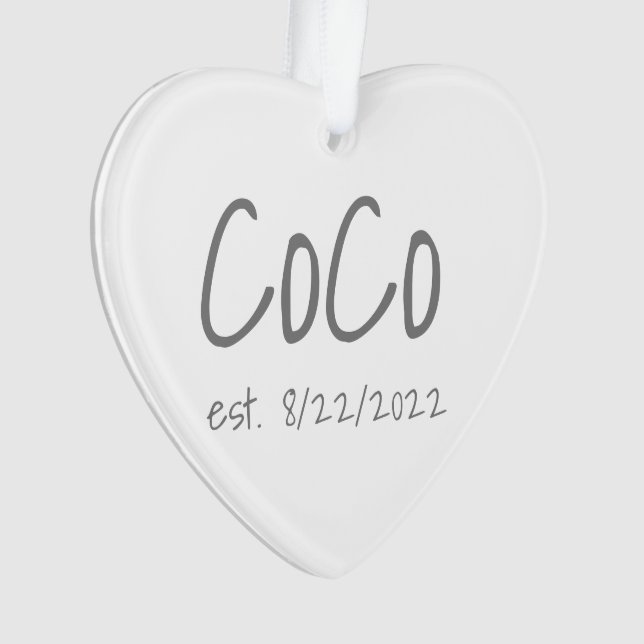 CoCo Date d'établissement Acrylique personnalisée (devant)