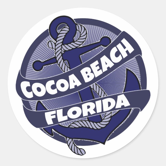 Cocoa Beach Florida autocollants d'ancrage tourbil (Devant)
