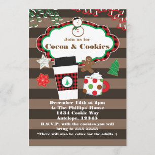 Cocoa & Cookies Noël Fête Invitation