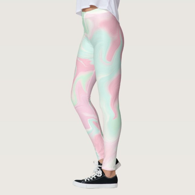cocosmos galaxy vert nuage rose leggings motifs (Gauche)
