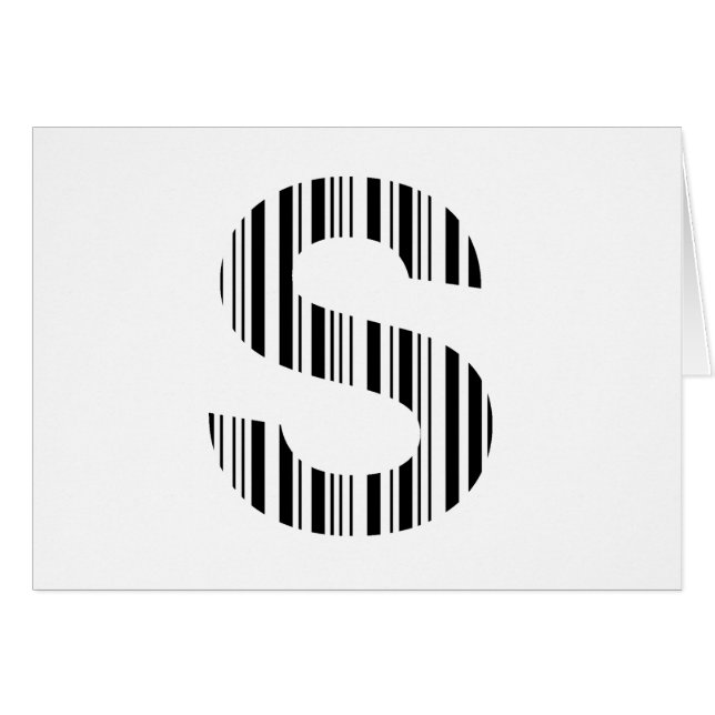 CODE À BARRES DE LA LETTRE S Premier motif de code (Devant horizontal)