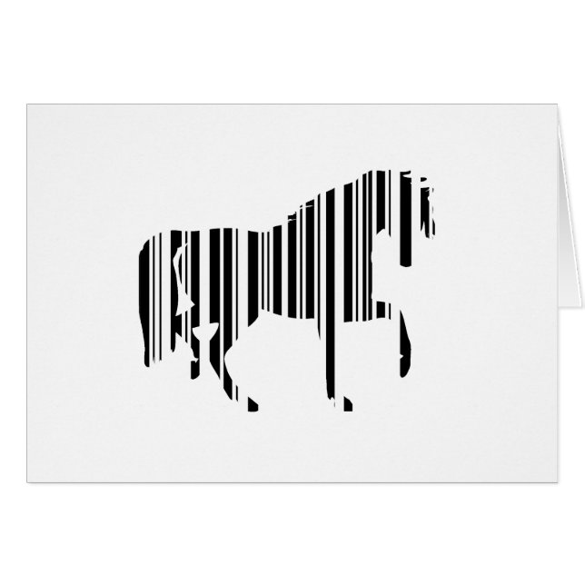 CODE BARRE CHEVAL Motif de code-barres zèbre Desig (Devant horizontal)