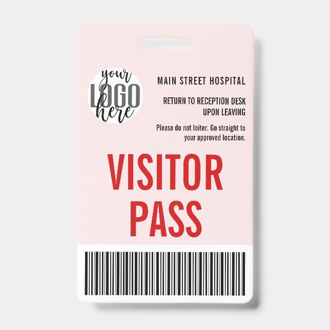 Code-barres du badge visiteur de la société person (Avant)