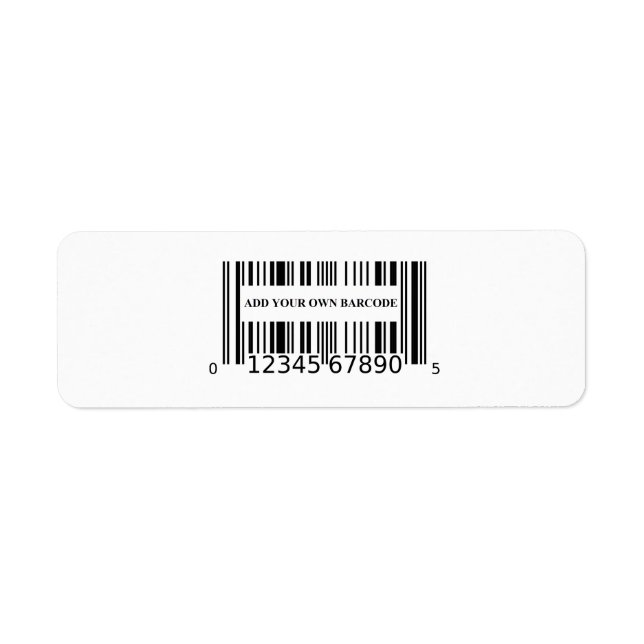 Code Barres Étiquettes de Prix Vente au Détail (Devant)