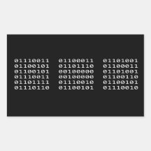 Code binaire autocollant