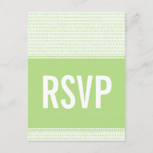 Code binaire Chic geek Carte postale RSVP, Vert