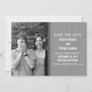 Code binaire gris Invitation Photo Enregistrer la 