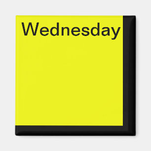 Code couleur Jour de la semaine Magnet Calendrier